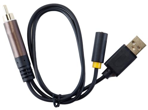 Hoite Digital Coaxial S/PDIF RCA to 3.5mm Female AUX Audio Adapter with USB Interface Stereo Cable for TV Blu ray DVDSet top Boxes Speaker Amplifier