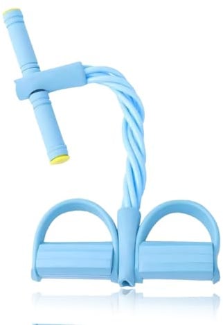 XPEX 1 PCS Corde de Tension Multifonction,6 Tubes pour pédale,Bande de résistance élastique pour Yoga,Elastique Musculation,pour abdominaux,Taille, Bras, Jambes, étirements Amincissants(Bleu)