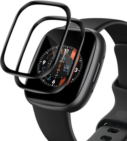Cable Leader 2 Stück Schutzfolie für Panzerglas für Fitbit Versa 4/Versa 3/Sense 2, Flexible TPU Kratzfest Displayfolie, Touchgenauigkeit, 0,15mm HD Keine Blasen Fitbit Versa 4 Displayschutzfolie