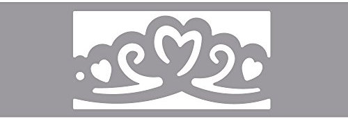 Rayher Hobby 89818000 Bordüren-Stanzer, Herz- Motivgröße 6,2cm x 3cm, ideal für Papier/Karton 120-250g/m²