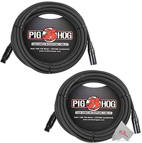Pig Hog 20' XLR Cable 2 Pack