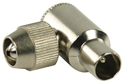 2 x Auline 90 Degree Coax Male Plug No Soldering Aerial Coax Cable Connector Right Angle/Angled