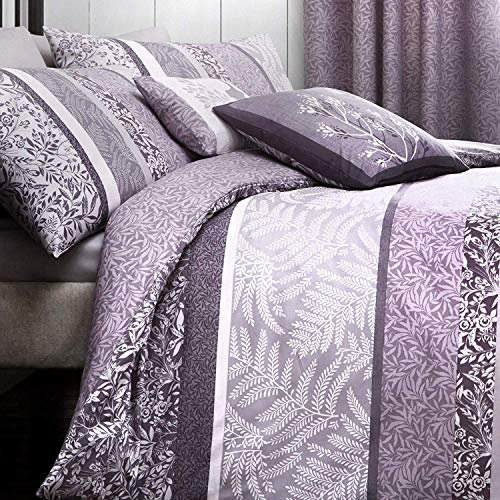 Dreams & Drapes, Hanworth, Easy Care Duvet Cover Set, Double, Heather, Purple