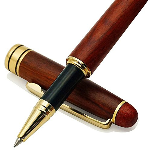 IDEAPOOL Wood Rollerball Pen Writing Set, Elegant Pen, Fancy Look -Rosewood