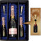 Moet & Chandon Geschenkset - Moet & Chandon Rose Imperial Champagner 75cl (12% Vol) + 2x Moet Rose Mini je 200ml + 2x Ausgiesser