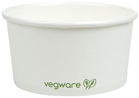 Vegware SC-06 soup container, 6 oz. (Pack of 1000) | Leakproof lining retains heat effectively, keeping takeaways secure and warm during transit in catering environments.