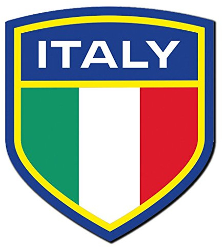 2 x 10cm/100mm Italien Flagge Wappen Italienisch Fenster kleben Aufkleber Auto Van Wohnmobil Glas #4013