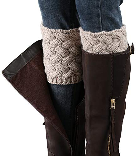 Vellette Bas Guêtre Jambières Legging Chausettes Hiver Chaud Tressé Tricot Femme collants Guêtres