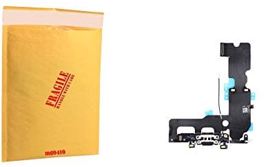 (md0410) Black USB Charging Port Charge Dock Connector Charger mic Flex Ribbon Cable Replacement Part Compatible for iPhone 7 Plus A1661 A1784 A1785