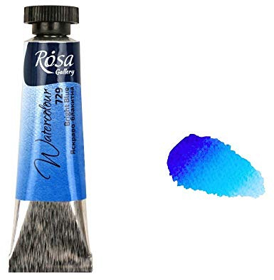 Professional Watercolour Paint, 10ml Tubes, Gallery, Artist Quality (Bright Blue)