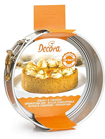 Dream' s Party Teglia Tonda Professionale per Torte e Dolci - Tegame Stampo Tondo con Cerniera - in Acciaio Antiaderente - tegame da Forno Professionale per Torte e Dolci (Ø 25,5 X H 7 cm)