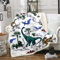 Jungen Decke Dinosaurier Fleece Wohndecke für Sofa Couch Bett Dschungeltiere Muster Kuscheldecke Wildlife Stil Plüsch Flanell Fleecedecke Wild Dino Raumdekor 130x150cm