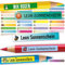 Sunnywall® Stifteaufkleber Gemischte Motive Namensaufkleber Kinder Schule 72 Stück Aufkleber für Stifte Namensetiketten Etiketten | schmale 49x7,5mm Kita Schulanfang