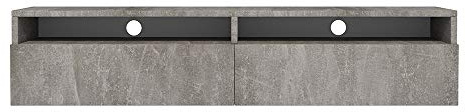 Selsey REDNAW - TV-Schrank / TV-Board stehend / hängend, 140 cm breit (Betonoptik Matt ohne LED)