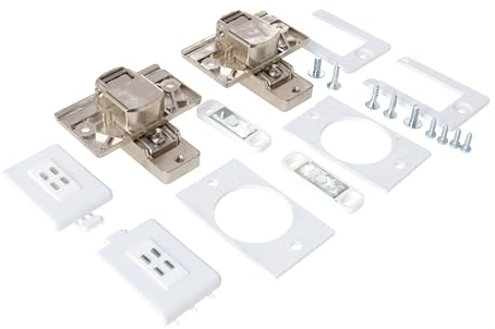 sparefixd Dekor-Scharnier-Set für Schranktüren, passend für Siemens-Waschmaschine