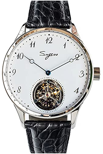 Emaille Zifferblatt Tourbillon Master Seagull ST8230 Uhrwerk Saphirglas Mechanische Herrenuhr 1963 SU8230SW, Klassisch