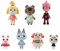 BANDAI Shokugan - Animal Crossing : New Horizons - Lot de 7 Figurines floquées de villageois