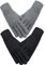SATINIOR 2 Paare Damen Winter Stricken Touchscreen Handschuhe (Schwarz, Dunkelgrau), 22,5 cm/ 8,9 Zoll, 13,5 cm/ 5,3 Zoll