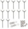 LEONTOOL Flügelschrauben mit Flügelknauf, M6 x 40 mm, Rändelschrauben, 304 Edelstahl, Schrauben, Muttern und Unterlegscheiben, Schmetterlingsschrauben und Muttern, 12 Stück