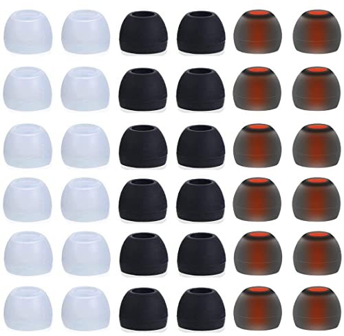 36 Almohadillas de repuesto de silicona Almohadillas de repuesto Almohadillas de repuesto Almohadillas de repuesto Accesorios compatibles con la mayoría de los auriculares