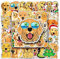 Golden Retriever Aufkleber 50 Stück niedlich Aesthetics Hunde Aufkleber für Laptop Wasserflasche Hydroflask Skateboard Computer Gepäck Auto,Vinyl Wasserdicht Tier Stickers für Kinder Jugendliche
