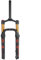 HSQMA 20 Zoll Fett Fahrrad-Gabel 4.0 Bereifung Schnee-Bike Luftgefederte Gabel 100mm Federweg 1-1/8 Gerade DIsc Bremse Vorderradgabel Schnellspanner 135mm (Color : Black Gold 20inch)