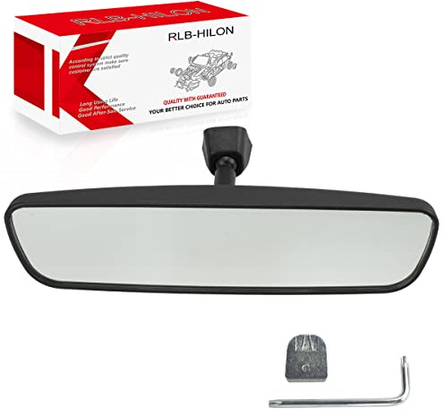 RLB-HILON 10.6” Rear View Mirror, Universal Fit Type, Compatible with Jeep Wrangler Kia Optima Soul Sorento Nissan Rogue Altima Toyota Corolla Camry Tacoma Ford F150 Focus Honda Civic Accord And More