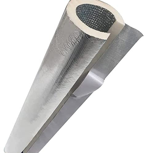 DULTAY Aluminiumfolien Rohrisolierung Selbstklebende Isolationsrohr Schaum Schlauch Isolierrohre Sonnenschutz Frostschutz 27/34/43/52/65/76/90/114/133mm (Size : ID:65mm)