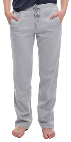 hajo - Damen Klima-Komfort Jogginghose – Freizeit- und Homewear, Mit Kordelzug und Reißverschlusstaschen