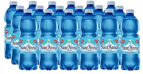 Acqua Sant'Anna Frizzante 0,5L | Pack 96 Bottiglie | Acqua Minerale Oligominerale Frizzante, Minimamente Mineralizzata | Freschezza dalla Sorgente Alpina