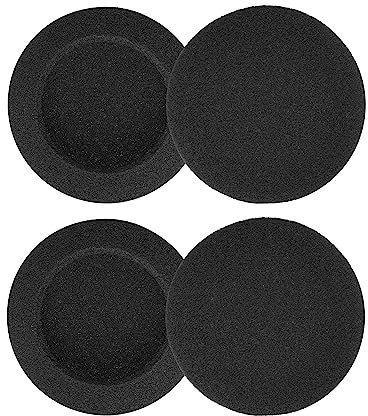 kwmobile Pads for Headset/Overear headphone Headphone Ear Covers (Set of 4) - Inner Size of 7.5 cm - Black