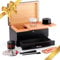 Marvero Großes Bambus Box Tablett Set, Geschenk Set Grinder Box Premium Stash Box Herausnehmbares Tablett | Gläser Crusher Set| Allem Zubehör (25 * 18 * 14 CM)