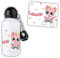 Gourde ou bouteille enfant - Personnalisable avec prénom - 500mL (Chaton rose)