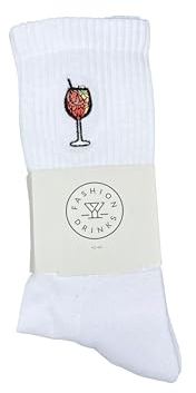 Fashion Drinks Crew Socks Damen & Herren aus Bio Baumwolle im Spritz Design (42-46)