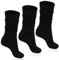 Moon Wood Slouch Socken Damen 3 Paare Schwarz Kniestrümpfe Extra lange Baumwolle stricken Knie hoch dick Scrunch Socken Schuhgröße 36-42
