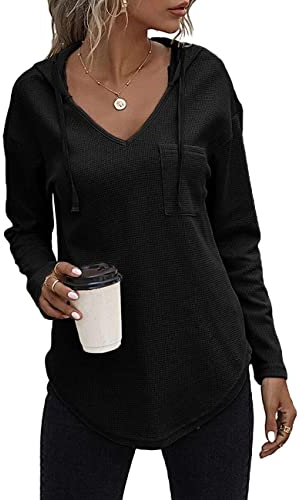 Cuptacc Jogginganzug Damen Pullover Damen Hoodie Kapuzenpullover Oversize Weich Mode Bequem Langarmshirt Fett Dünn Fit Sweatshirt Oberteile Schwarz 2XL