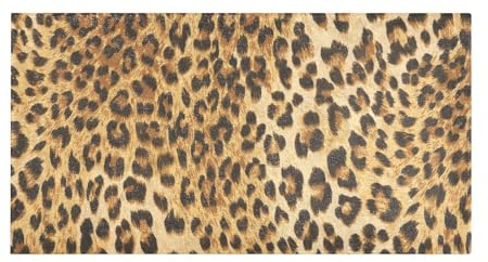 YOUJUNER Lange Badematte Leopardenmuster Badteppich Saugfähig Badvorleger weich rutschfest Badezimmerteppich Duschvorleger Duschmatte