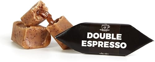 Caramelos Tradicionales - Sabor Doble Espresso - Toffee Frescos - Dulces Mr Fudgesto - Caja de Caramelos 250g