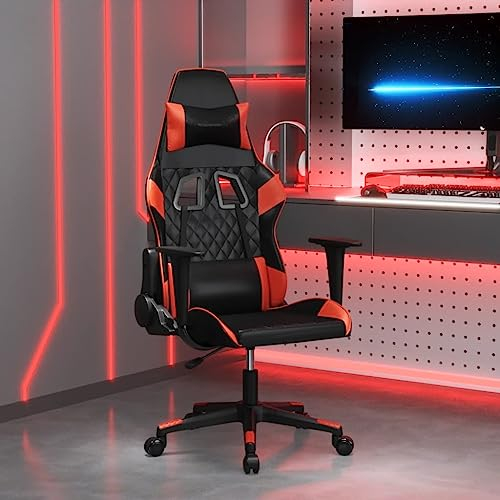 DYRJDJWIDHW Sessel,stillsessel,schaukelstuhl Wohnzimmer,Gaming-Stuhl Schwarz und Rot Kunstlederpapasansessel,relaxliege,Rocking Chair,stillstuhl,