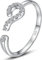 KOINEN Verlobungsringe, verstellbare Ringe for Frauen, 925er Silber, Liebesring, Zirkon, Fragezeichen, Öffnungsringe for Frauen, Valentinstagsgeschenk
