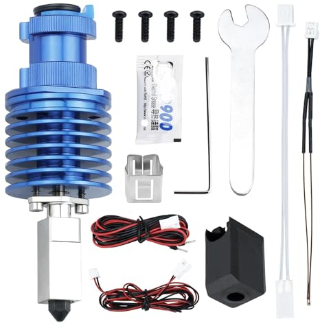 Verbesserte Hochgeschwindigkeits-schnelle Hitze V6 Hotend 24V 48W keramische Heizung Kern Bimetall Heatbreak gehärtete Stahldüse 0.4 kompatibel mit Voron 2.4 Prusa i3 MK3S MK3 MK2S 3D Drucker