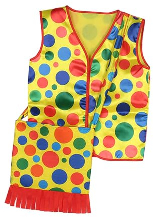 Oshhni Clown Weste Und Punkt Umhängetasche. Clown Kostüm für Karneval, Maskerade