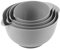 BoxedHome Grey Mixing Bowl Set Plastic Salad Bowl Non-Slip Stackable Serving Bowls for Kitchen 4-Piece Mixing Bowl Set