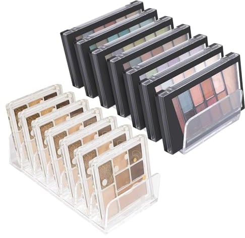 AiQInu 2 Pezzi Organizer per Palette, Organizer per Cassetti 7 Compartment, per Piano di Lavoro da Bagno, Cosmetici Porta Portaoggetti