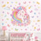wondever Wandtattoo Einhorn Groß Regenbogen Wandaufkleber Einhorn Rosa Herze Schmetterling Wandsticker Wanddeko für Kinderzimmer Mädchen Babyzimmer