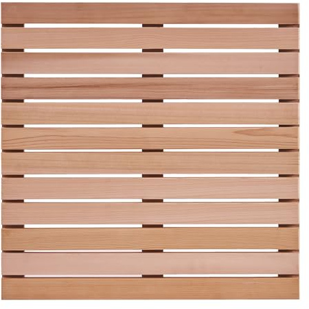 bingaai Duschmatte aus Zedernholz, Badematten aus Zedernholz, Badematte aus Holz, 61 x 61 cm, Duschkabine, rutschfest, für Badezimmer, Badewanne, Spa, Sauna, Garten, Haus, Holzbodenmatte, groß für