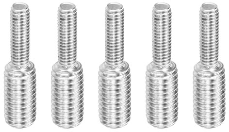 PATIKIL M3xM5x20mm Bullone a Doppia Estremità Filettata Vite Prigioniera, 5pz Acciaio Inossidabile 304 Adattatore Riduttore Filettato per Ferramenta per Mobili