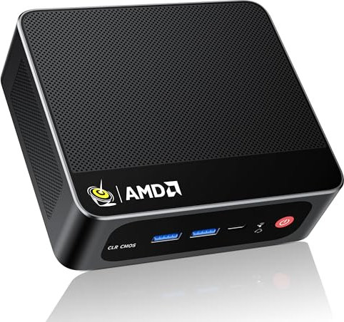 Beelink SEI Mini PC, Ser5 5800H AMD Ryzen 7 (up to 4.4GHz), 16GB DDR4, 500GB, PCle 3.0 SSD, Mini PC, 1000Mbps LAN, WiFi 6/BT5.2, HDMI/DP/Type-c/4K Triple Display Micro Mini PC