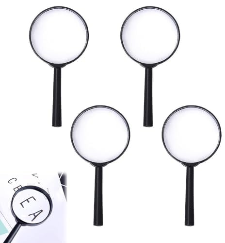 4 Stück Lupe Kinder, Lupen, Mini Lupen, Lupe Kinder Forscher, Für Kinder Aus Kunststoff Acryl Party, Kindergeburtstag Geschenk