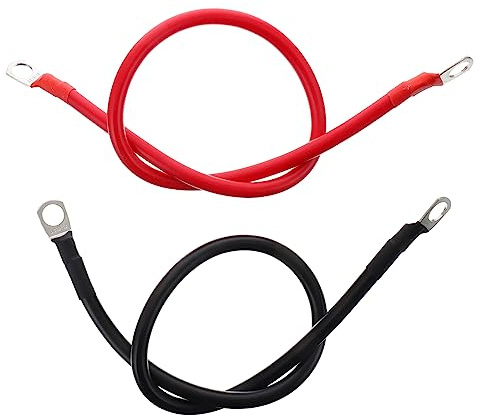 Parliky 2pièces Câble De Batterie Voiture Cuivre Avec Œillet Pour Câble Alimentation Et